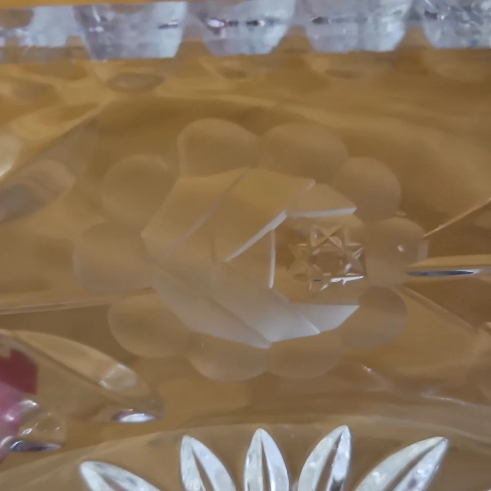 House Of Global Art Hand-Cut Lead Crystal Oval Dish From Germany